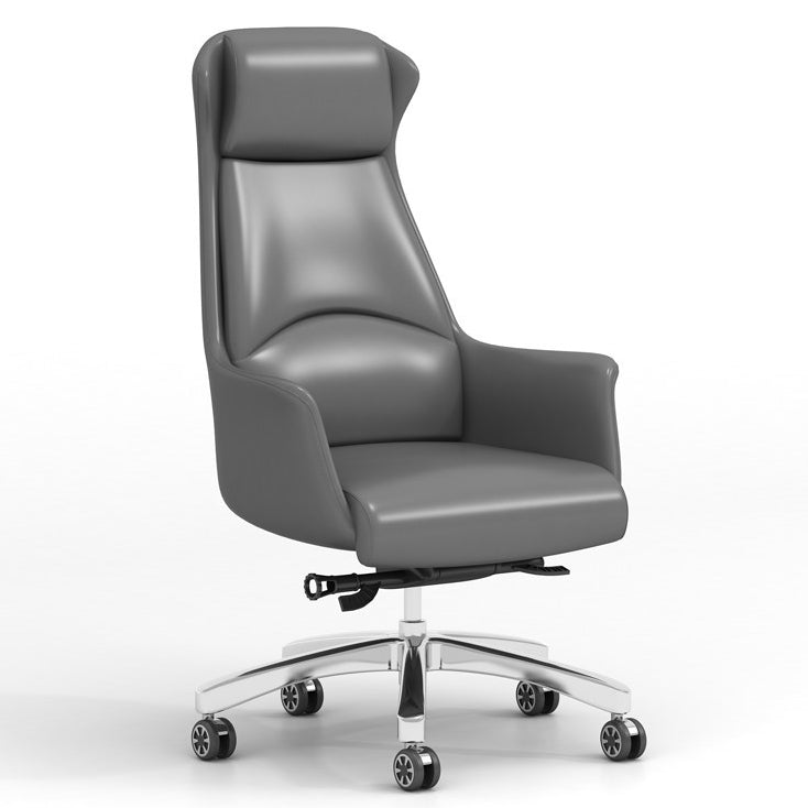 Executive Swivel Chair with Wheels Modern Task Chair with Chrome Frame