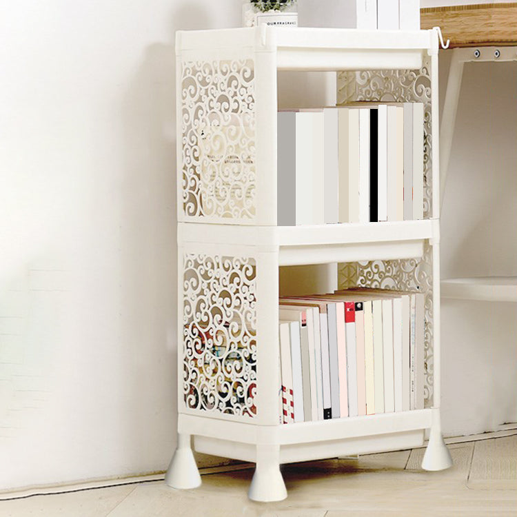 Contemporary Plastic Bookshelf Open Back Bookcase for Living Room