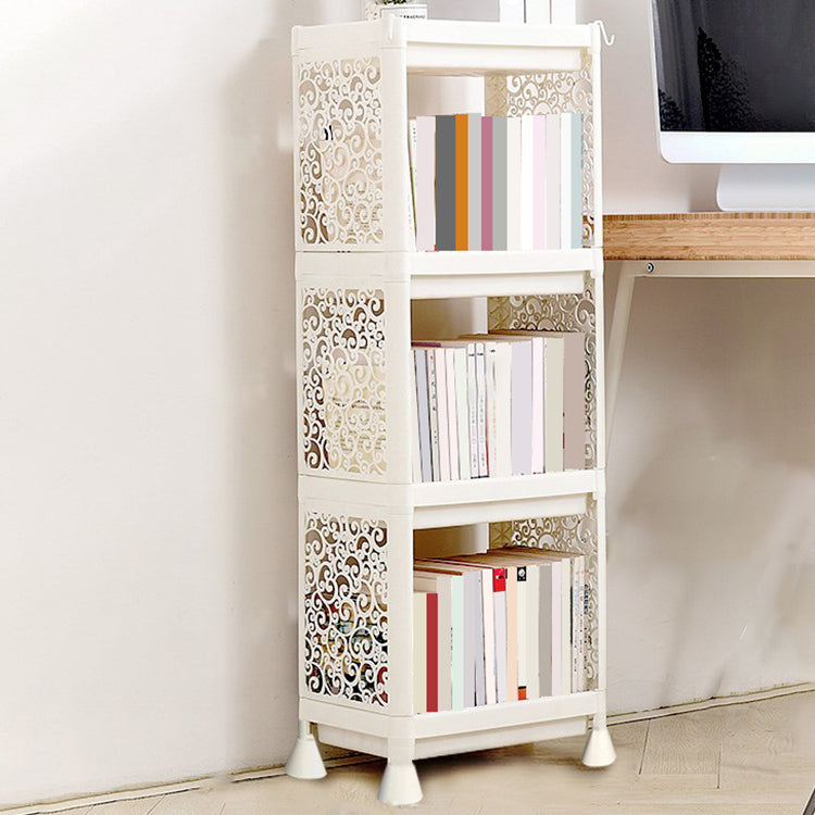 Contemporary Plastic Bookshelf Open Back Bookcase for Living Room