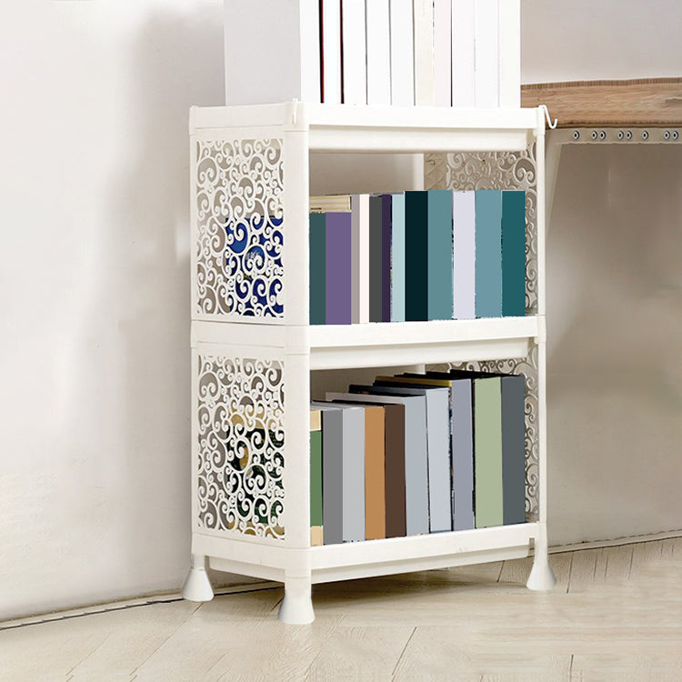 Contemporary Plastic Bookshelf Open Back Bookcase for Living Room