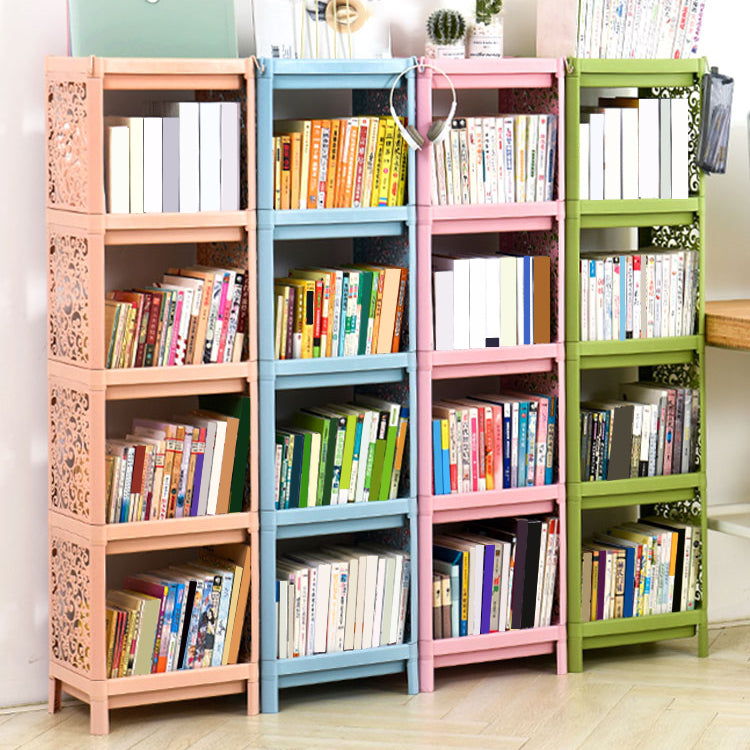 Contemporary Plastic Bookshelf Open Back Bookcase for Living Room