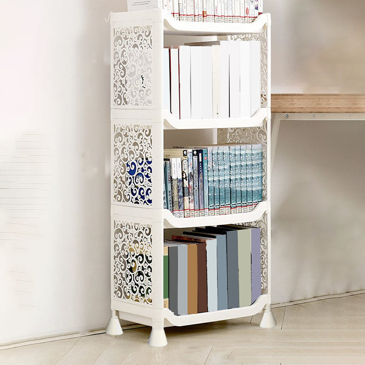 Contemporary Plastic Bookshelf Open Back Bookcase for Living Room