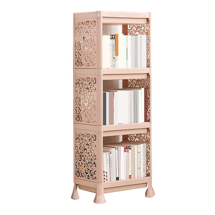 Contemporary Plastic Bookshelf Open Back Bookcase for Living Room