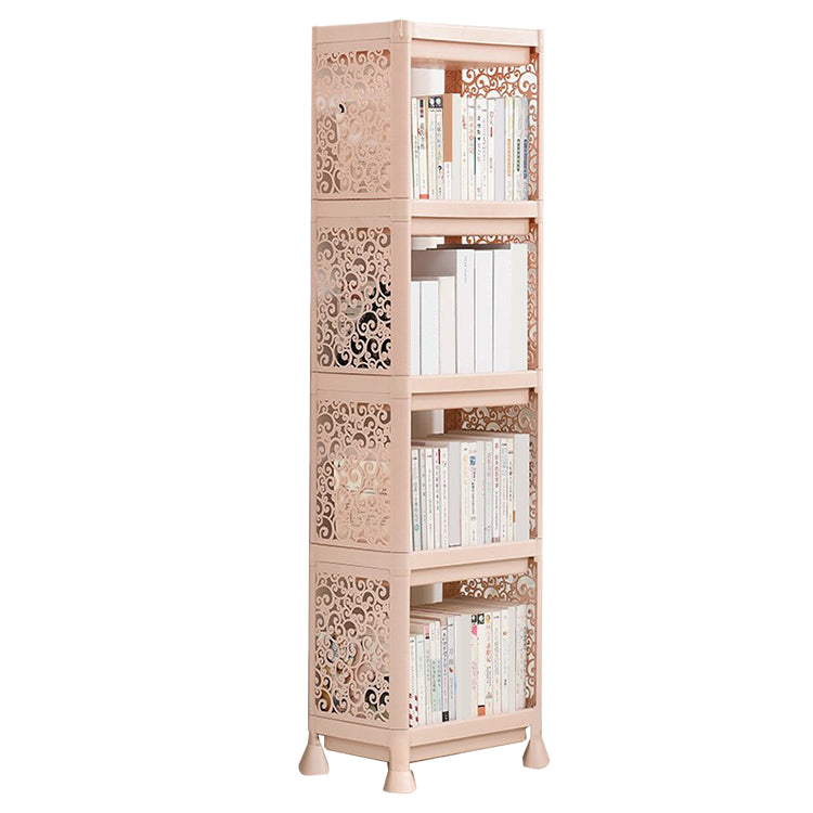 Contemporary Plastic Bookshelf Open Back Bookcase for Living Room