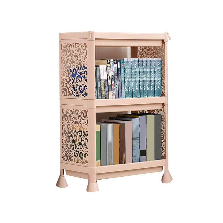 Contemporary Plastic Bookshelf Open Back Bookcase for Living Room