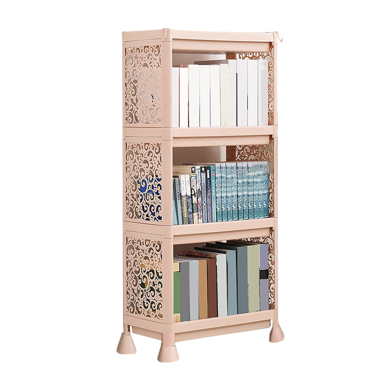 Contemporary Plastic Bookshelf Open Back Bookcase for Living Room