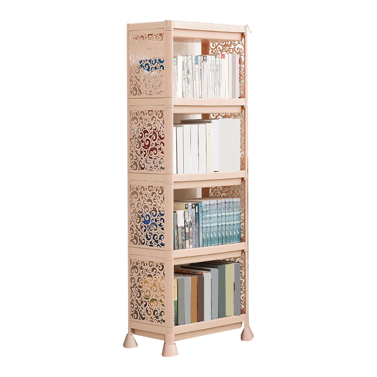 Contemporary Plastic Bookshelf Open Back Bookcase for Living Room