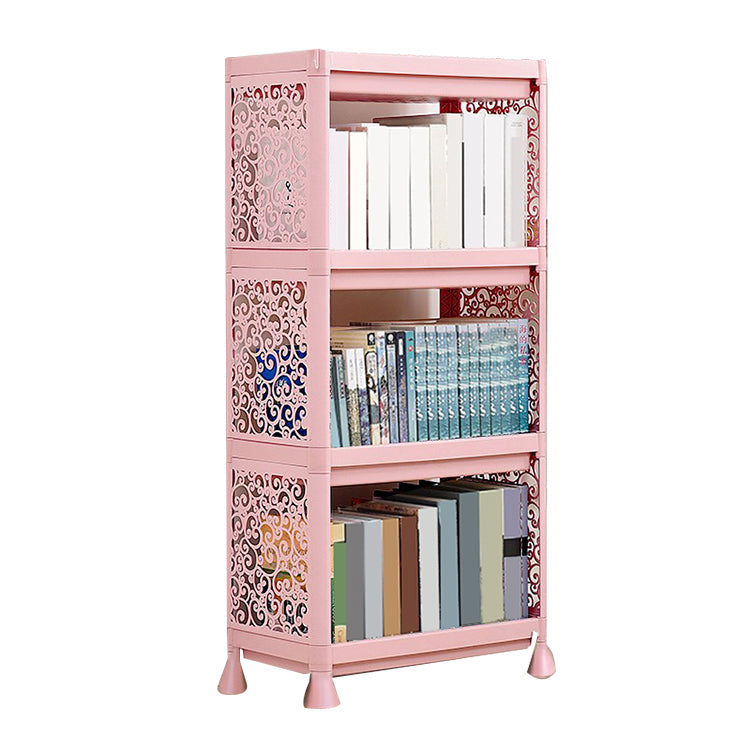 Contemporary Plastic Bookshelf Open Back Bookcase for Living Room