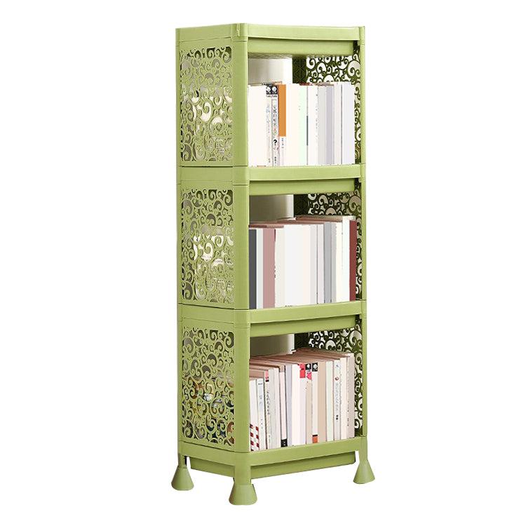 Contemporary Plastic Bookshelf Open Back Bookcase for Living Room