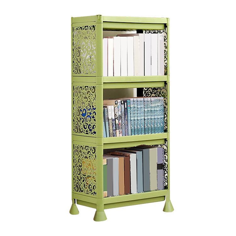 Contemporary Plastic Bookshelf Open Back Bookcase for Living Room