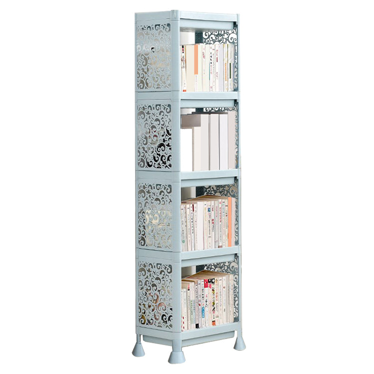 Contemporary Plastic Bookshelf Open Back Bookcase for Living Room