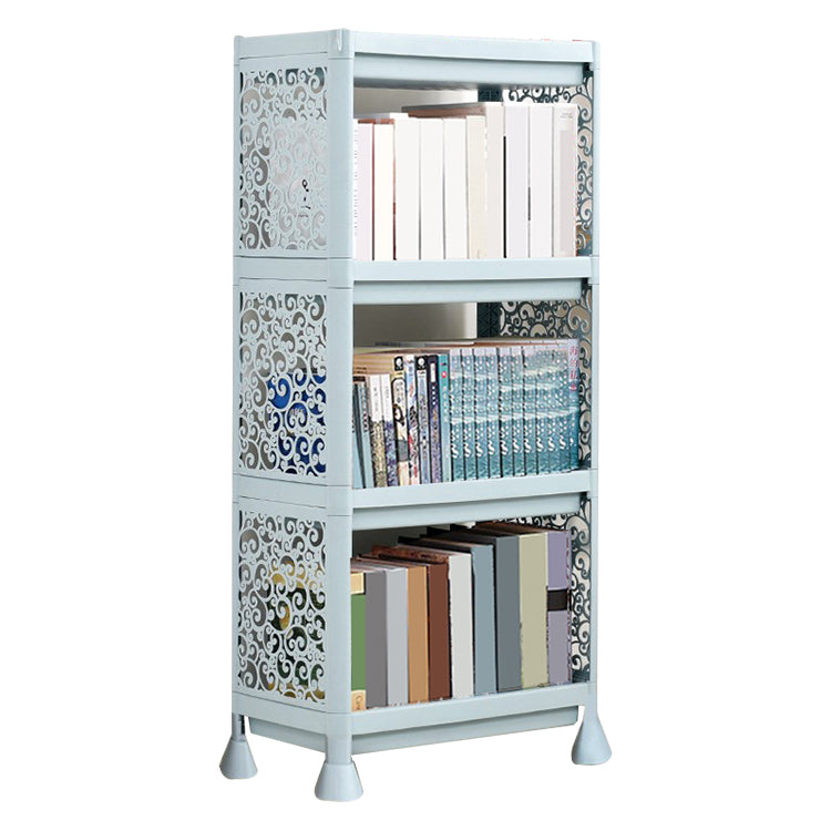 Contemporary Plastic Bookshelf Open Back Bookcase for Living Room