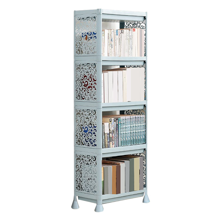 Contemporary Plastic Bookshelf Open Back Bookcase for Living Room