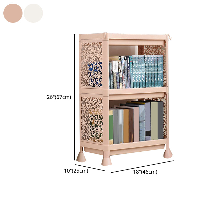 Contemporary Plastic Bookshelf Open Back Bookcase for Living Room