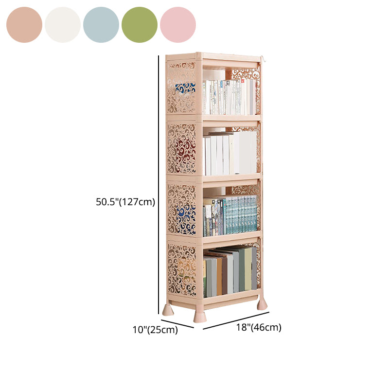 Contemporary Plastic Bookshelf Open Back Bookcase for Living Room