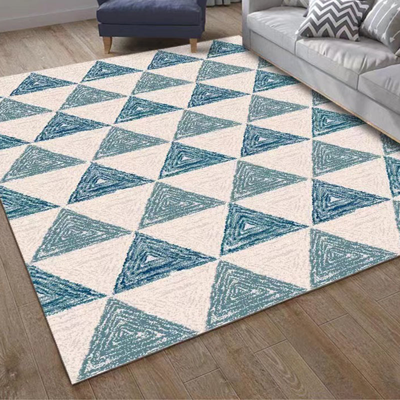 Gray Simple Carpet Polyester Geometric Carpet Stain Resistant Carpet for Living Room