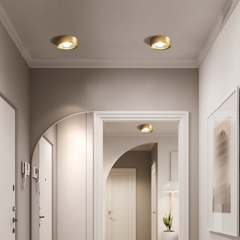 Cylinder Flush Mount Ceiling Light Contemporary Metal LED Flush Light