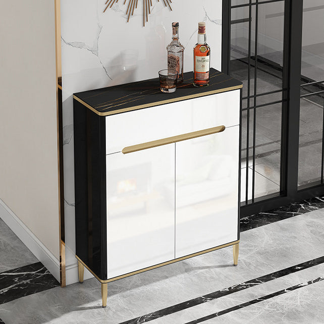 Glam Style Sideboard Stone 1 Drawer Dining Sideboard for Living Room