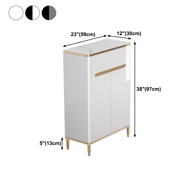 Glam Style Sideboard Stone 1 Drawer Dining Sideboard for Living Room