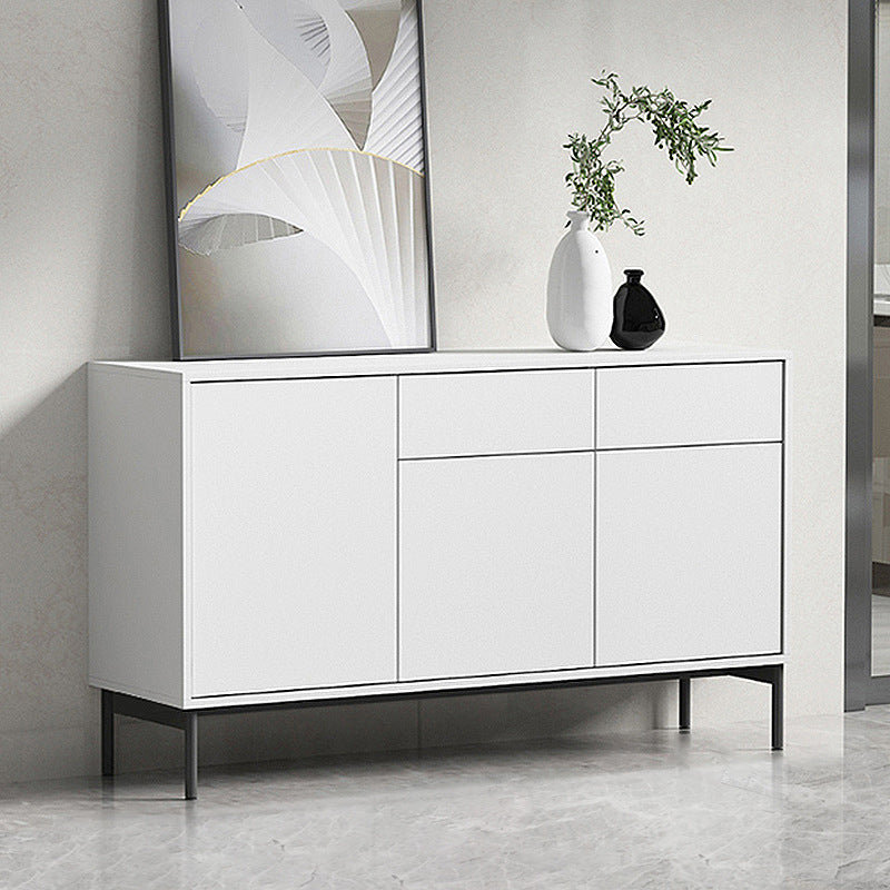 Contemporary Wood Sideboard Adjustable Shelves Dining Room Sideboard