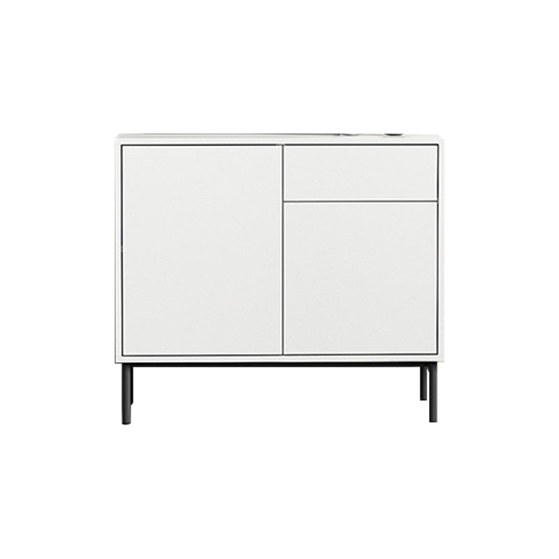 Contemporary Wood Sideboard Adjustable Shelves Dining Room Sideboard