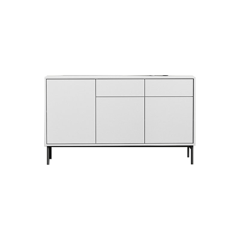 Contemporary Wood Sideboard Adjustable Shelves Dining Room Sideboard