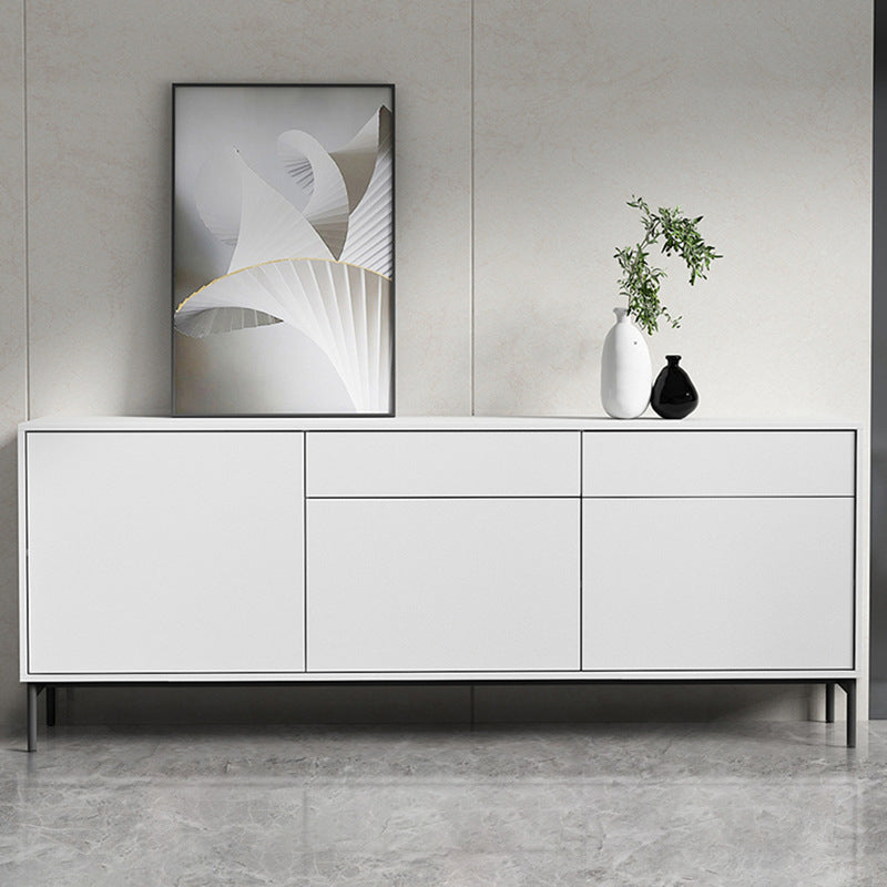 Contemporary Wood Sideboard Adjustable Shelves Dining Room Sideboard