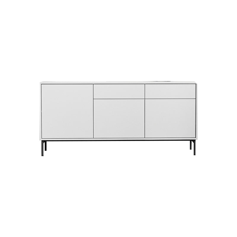 Contemporary Wood Sideboard Adjustable Shelves Dining Room Sideboard