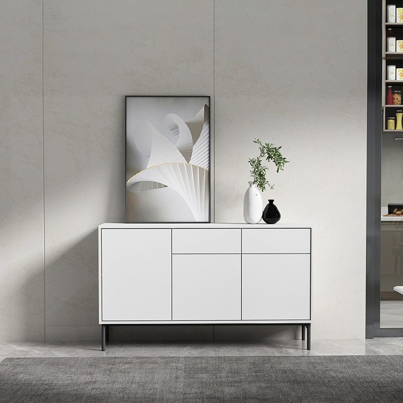 Contemporary Wood Sideboard Adjustable Shelves Dining Room Sideboard