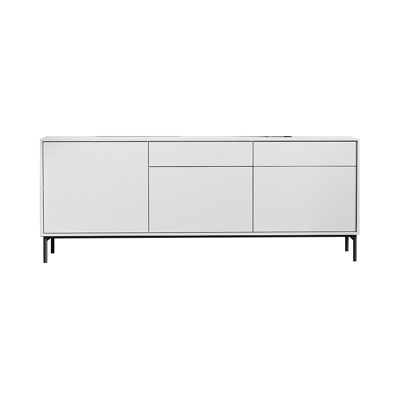 Contemporary Wood Sideboard Adjustable Shelves Dining Room Sideboard