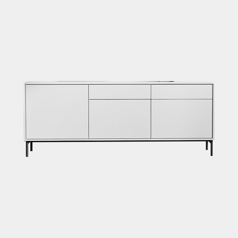 Contemporary Wood Sideboard Adjustable Shelves Dining Room Sideboard