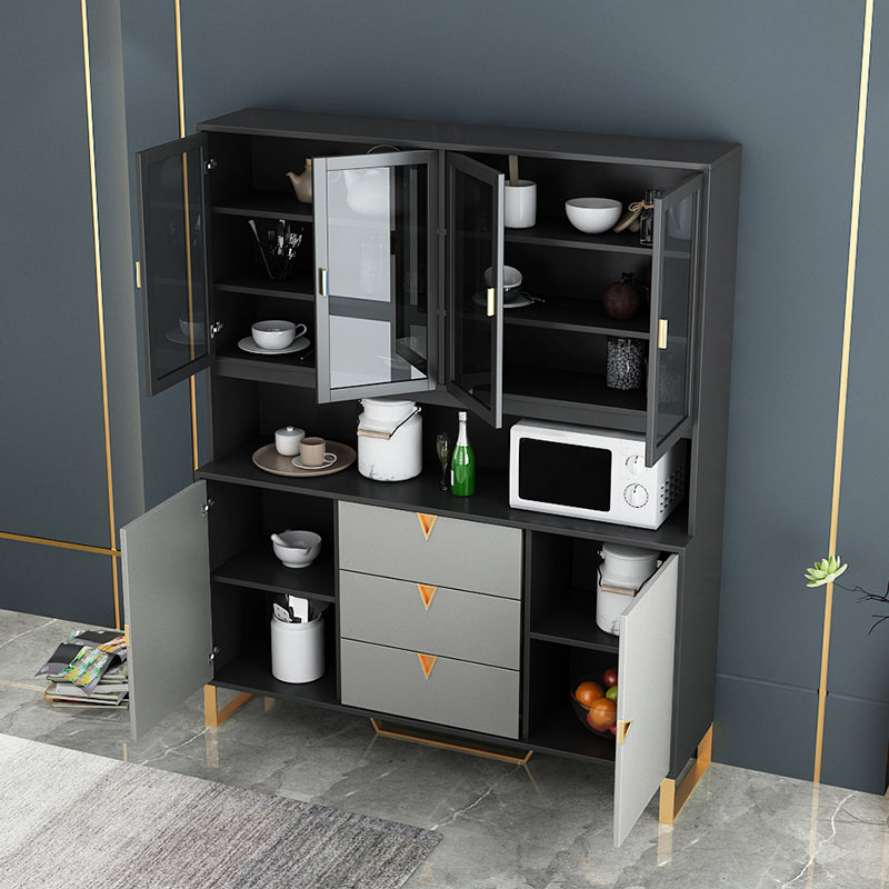 Black and Grey Dining Server Manufactured Wood Cabinets Server for Living Room