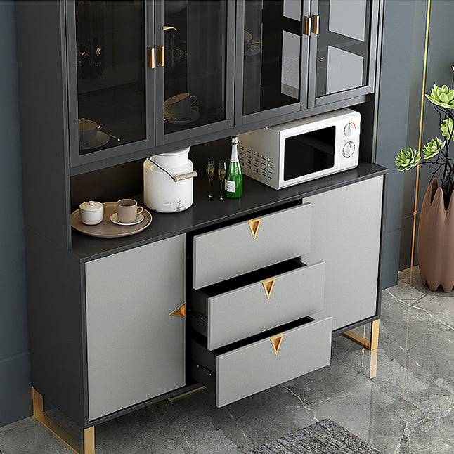 Black and Grey Dining Server Manufactured Wood Cabinets Server for Living Room