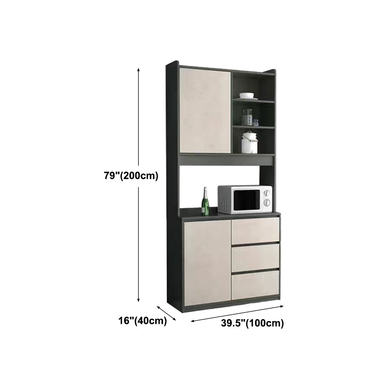 Black and Grey Dining Server Manufactured Wood Cabinets Server for Living Room