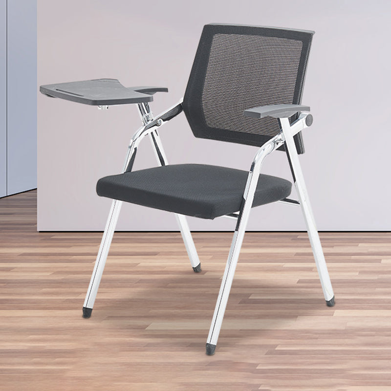 Mesh Mid Back Conference Chair Contemporary Fixed Arms Folding Chair