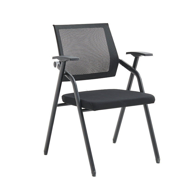 Mesh Mid Back Conference Chair Contemporary Fixed Arms Folding Chair