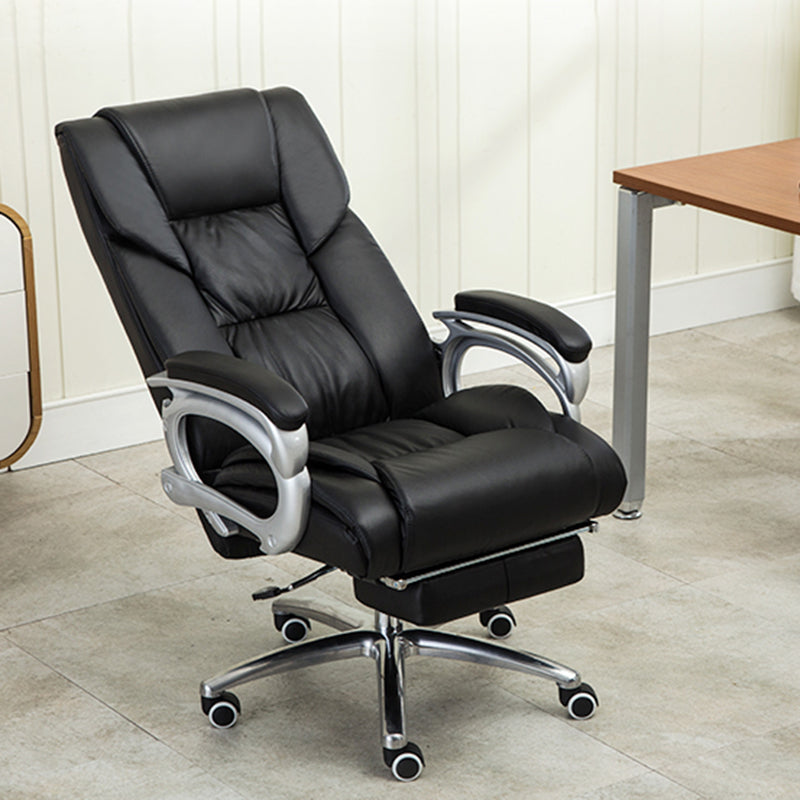 Metal Frame Modern Office Chair Swivel Computer Desk Chair with Padded Arms