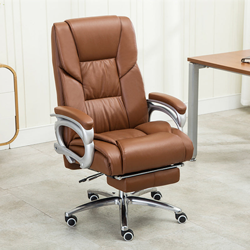 Metal Frame Modern Office Chair Swivel Computer Desk Chair with Padded Arms