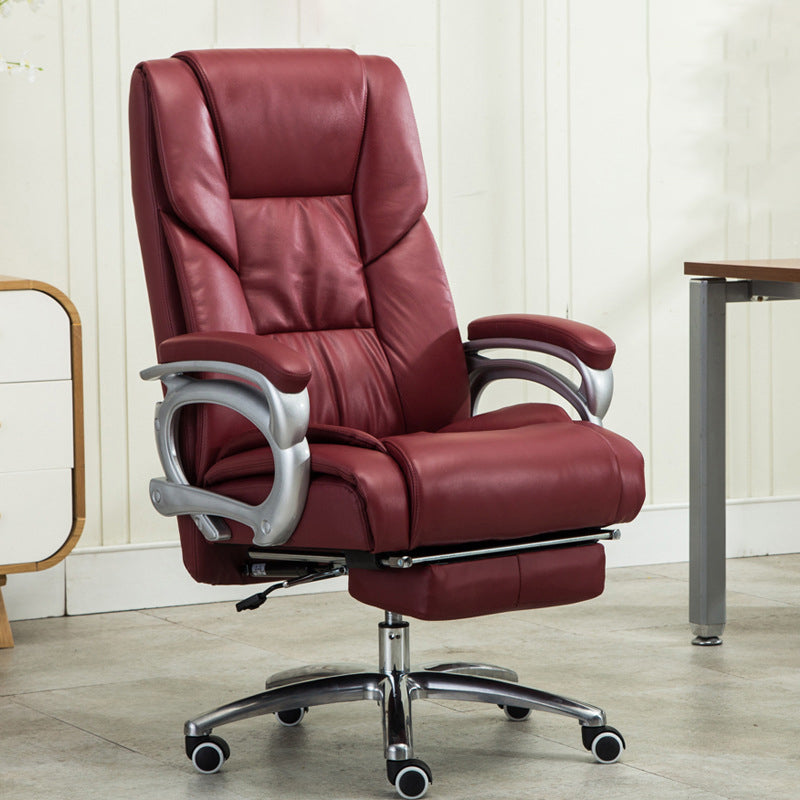 Metal Frame Modern Office Chair Swivel Computer Desk Chair with Padded Arms