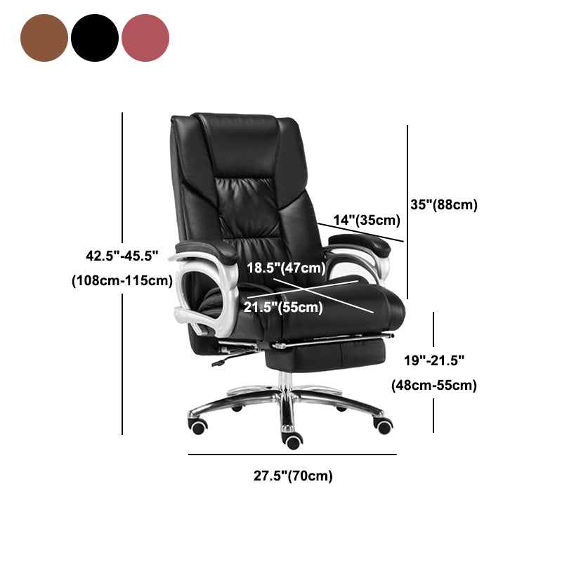 Metal Frame Modern Office Chair Swivel Computer Desk Chair with Padded Arms