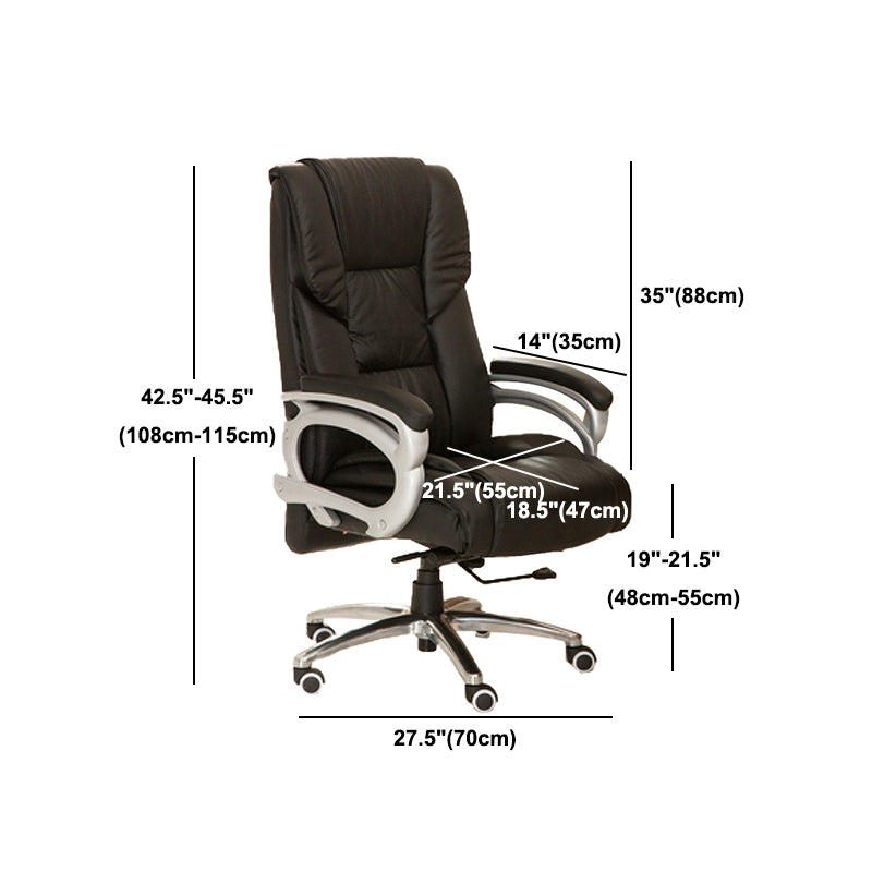 Metal Frame Modern Office Chair Swivel Computer Desk Chair with Padded Arms