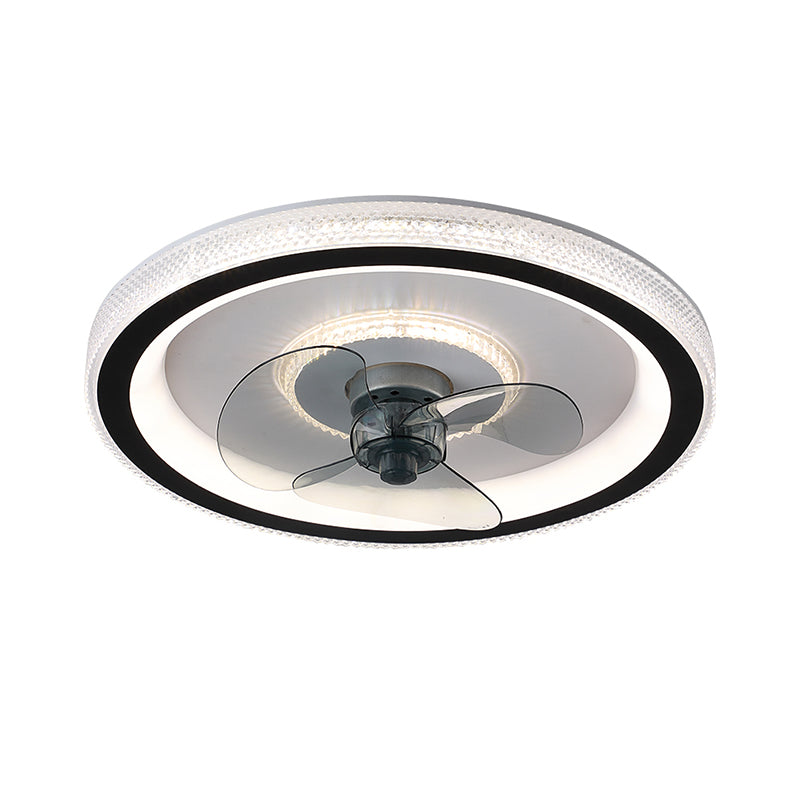 Nordic Style LED Fan Light Metal Round Flush Mount Light for Living Room