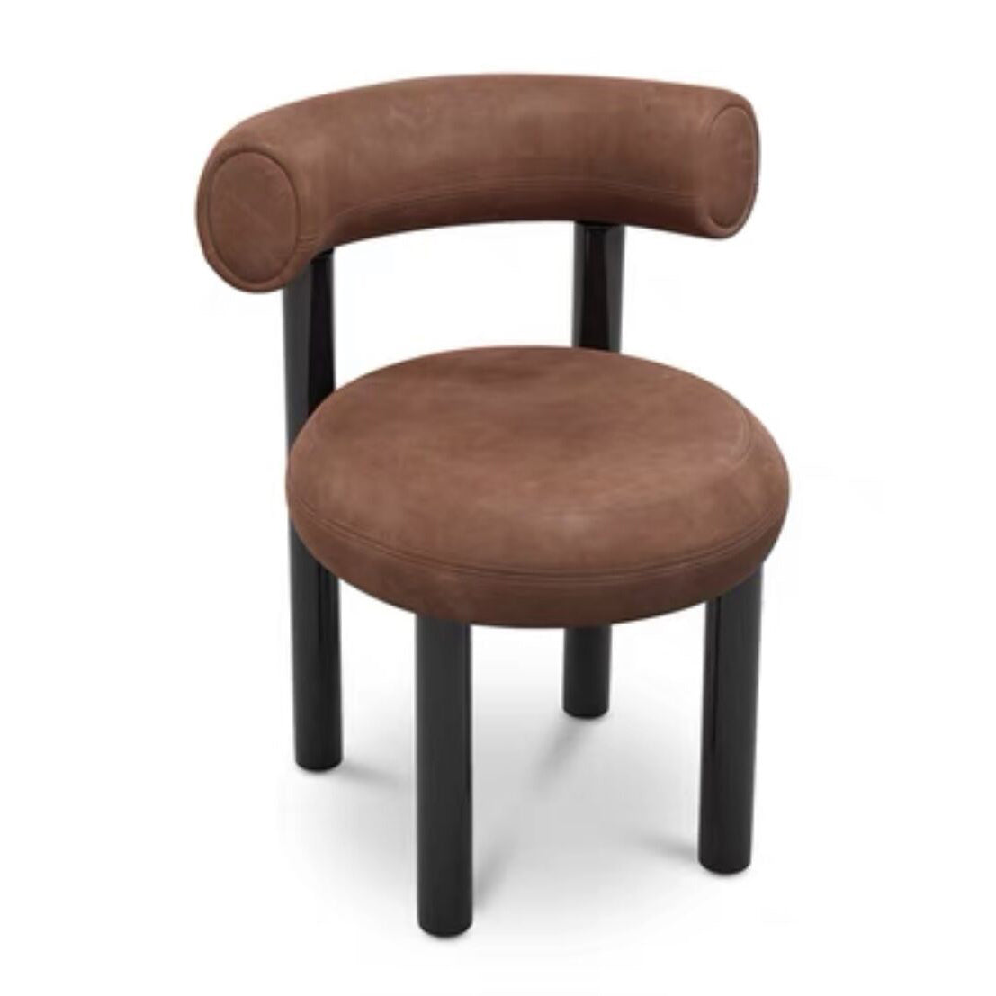 Contemporary Open Back Side Chair Velvet Upholstered Dining Side Chair