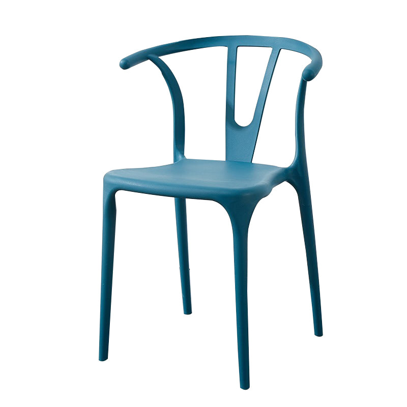 Scandinavian Plastic Armless Chair Indoor-Outdoor Windsor Back Chair