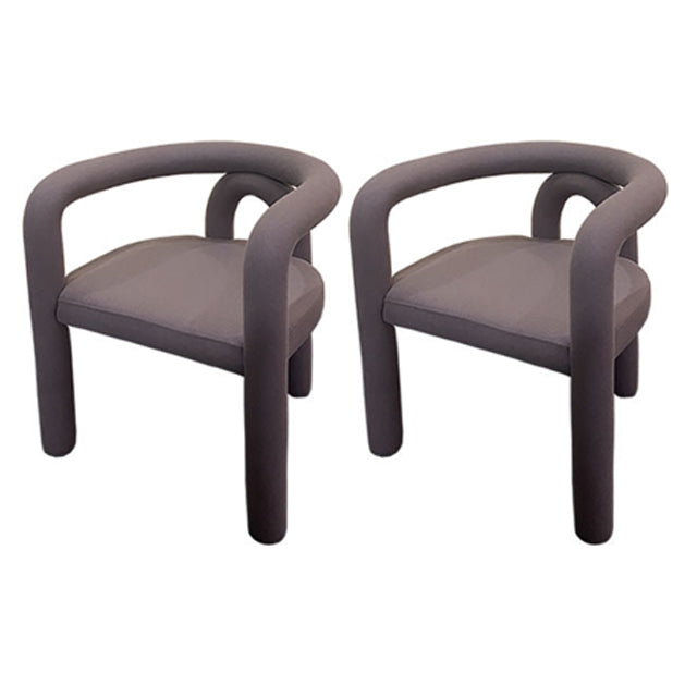 Contemporary Style Dining Armchair Upholstered Open Back Dining Chair