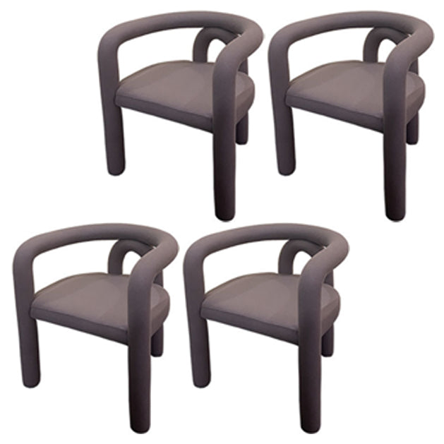 Contemporary Style Dining Armchair Upholstered Open Back Dining Chair