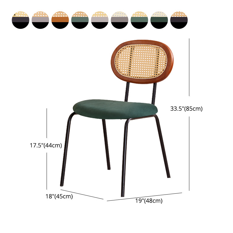 Armless Dining Chairs Industrial Side Chairs for Dining Room