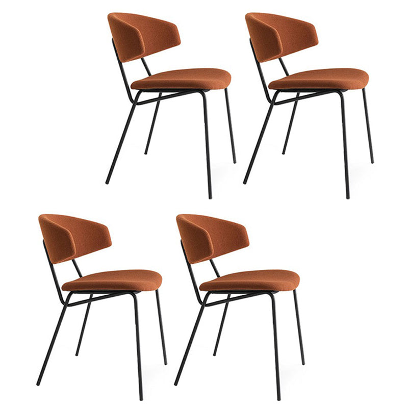 Industrial Dining Room Side Chairs Faux Leather Open Chair for Kitchen