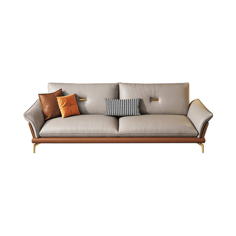 Modern Cushions Sofa   37.40" D x 34.64" H Flared Arm Sofa for Living Room