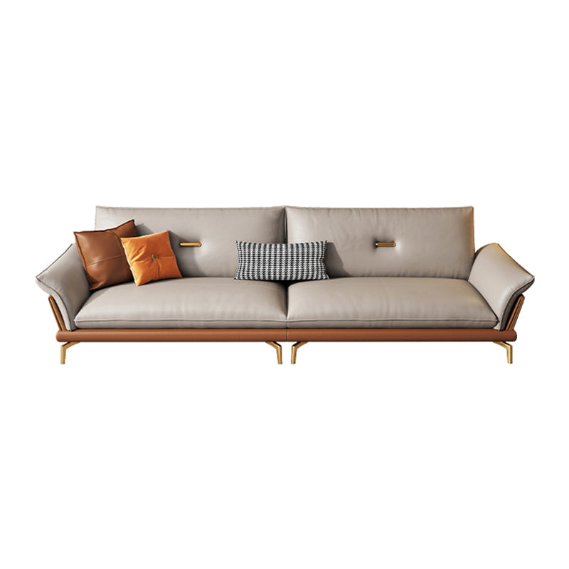 Modern Cushions Sofa   37.40" D x 34.64" H Flared Arm Sofa for Living Room